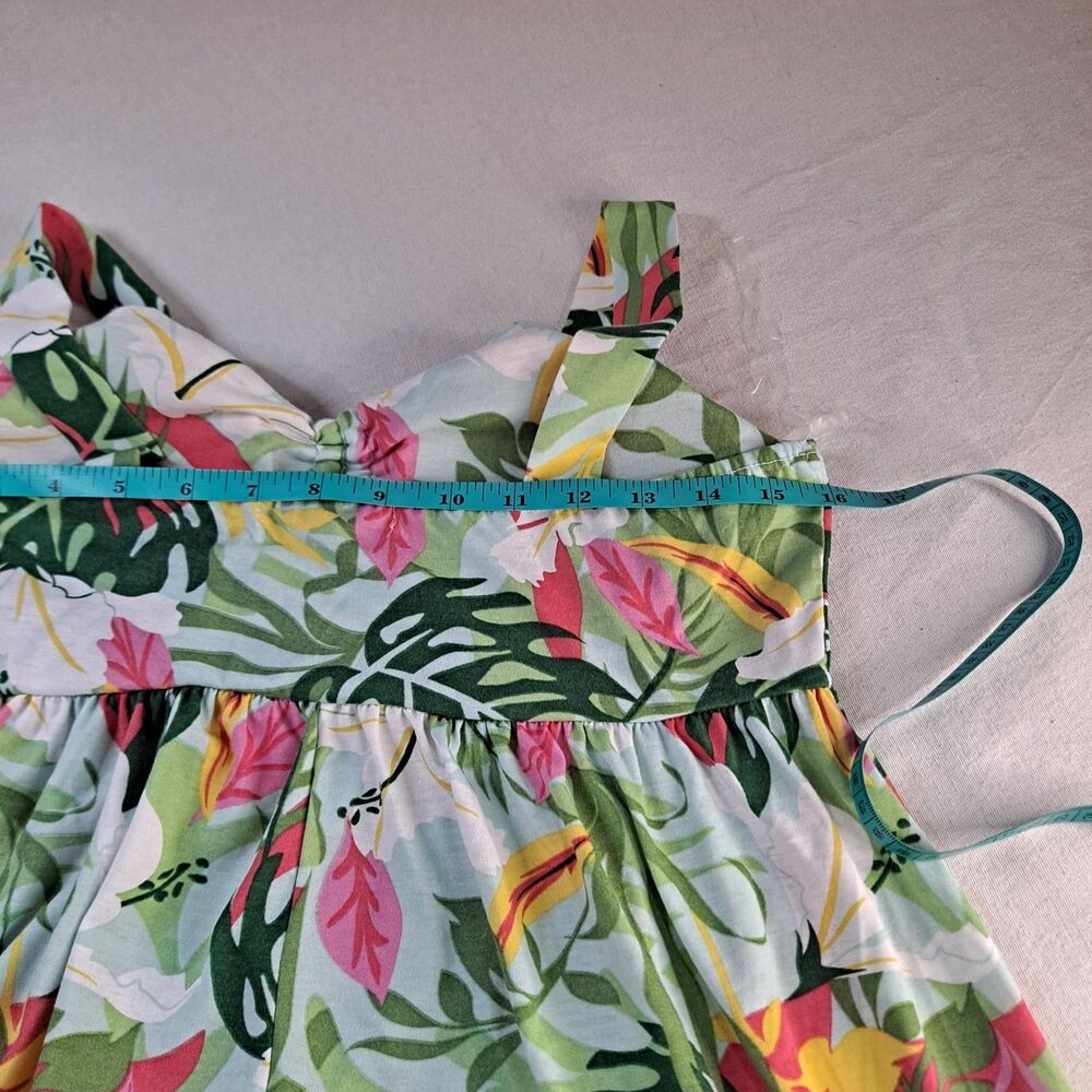 Harlow & Rose Tropical Floral Dress Juniors M Padded Bra High Low Hem - Picture 4 of 9